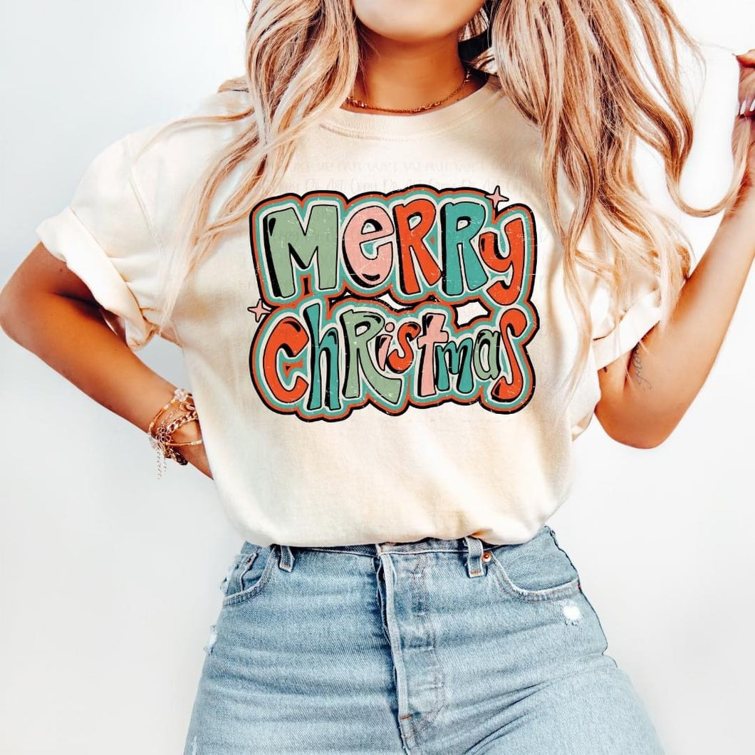 Retro merry Christmas