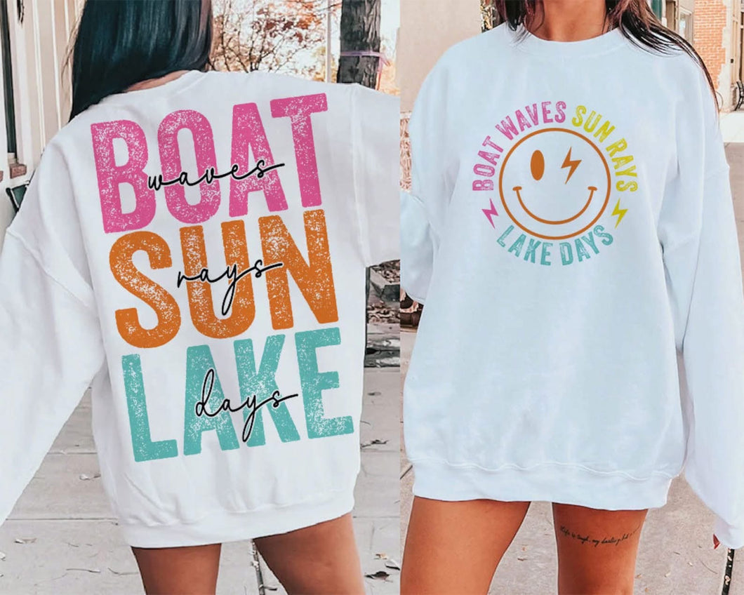 boat sun lake